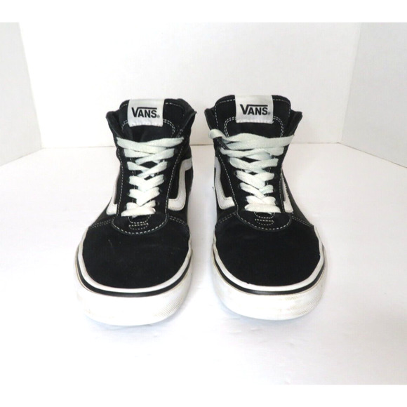 Vans Old Skool SK8-Hi Men's Black White Canvas Shoes Mid Top Sneakers - Size 7.5 - Picture 2 of 9